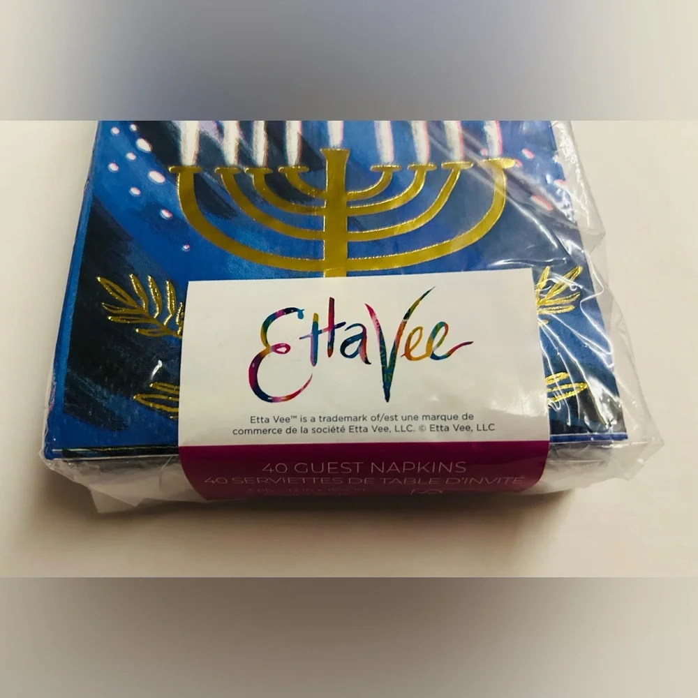 New Chanukah Etta Vee 40 Paper Guest Napkkns 3 Ply 8